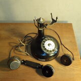 Old Bakelite column and metal phone