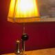 Old copper column telephone lamp 1910s