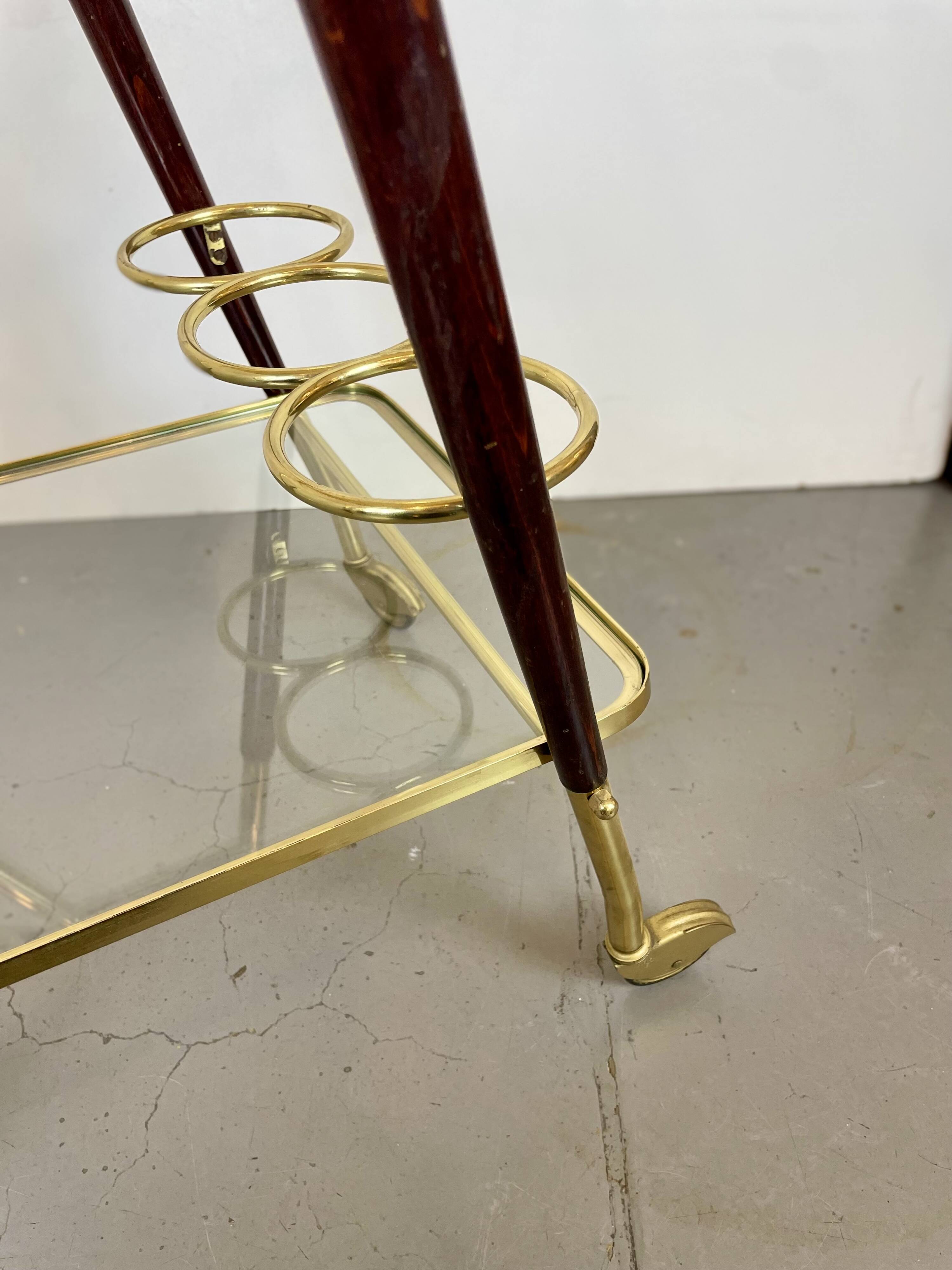 Bar Cart Trolley style Cesare Lacca, 1950’s