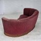 1960s, Danish 2-seater "Banan" sofa, furniture velour, oak wood.