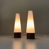 Pair of Philips teak lamps 60s