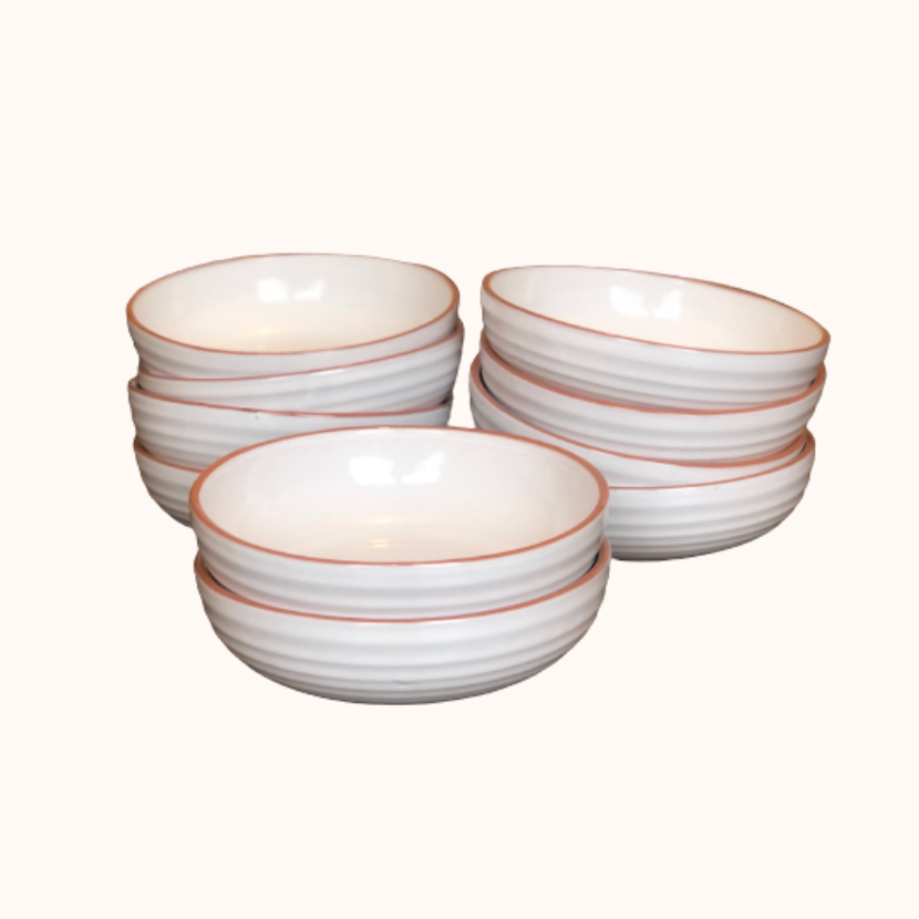 Set of 10 bowls or caps