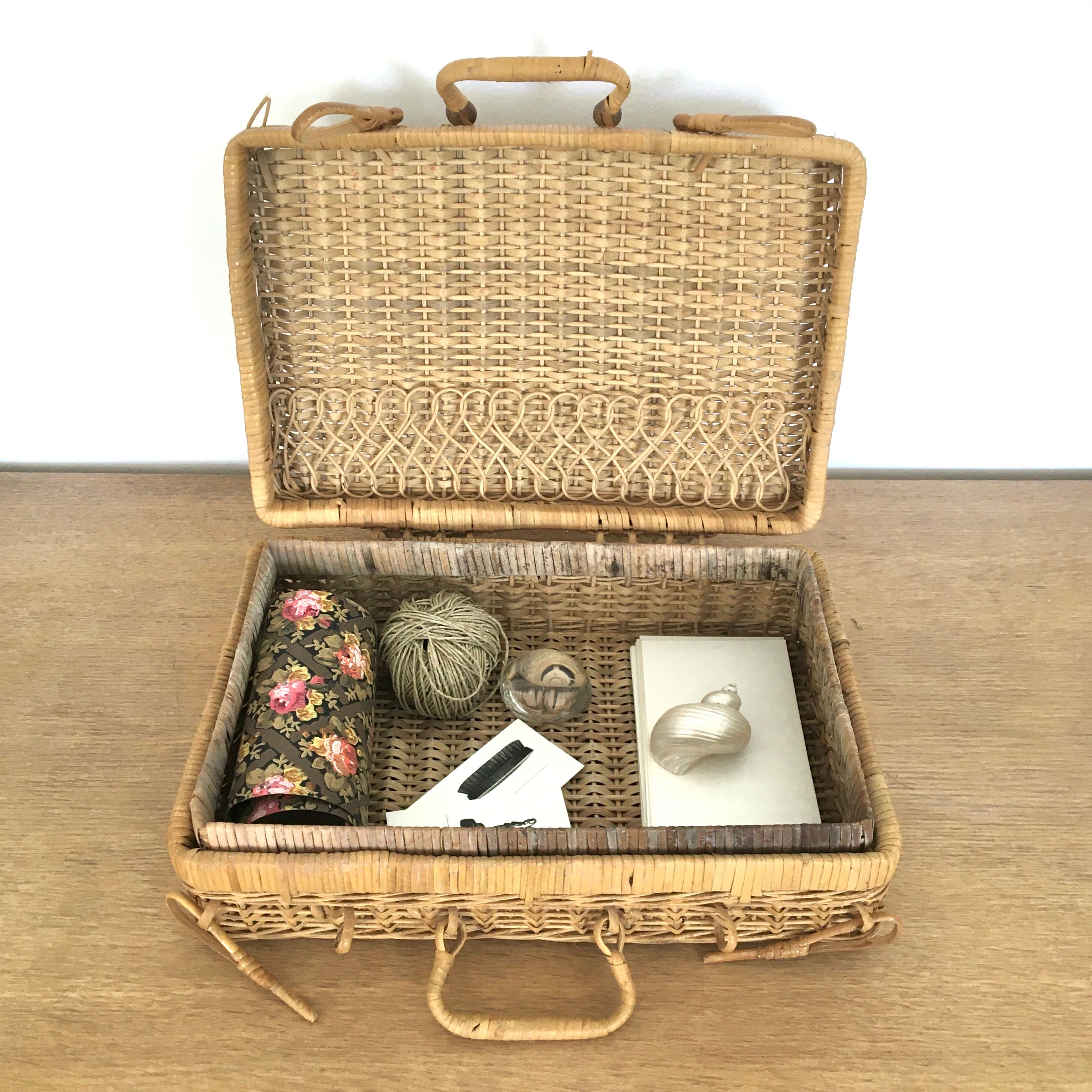 Wicker suitcase