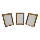 Set of 3 gilded wood frames