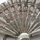 Baroque mirror fan in the Louis XV style, silver bronze Napoleon III