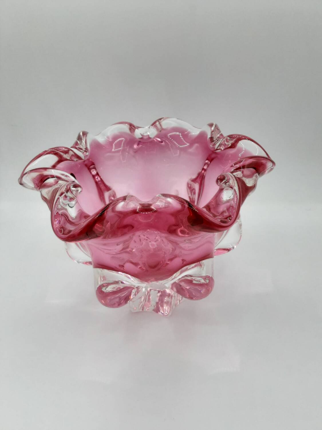 Art glass bowl from the 1960s, by Joseph Hospadka - Chribska Glassworks