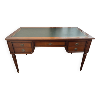 Bureau Louis XVI en bois et cuir
