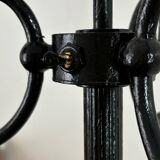 Lampadaire vintage en métal noir