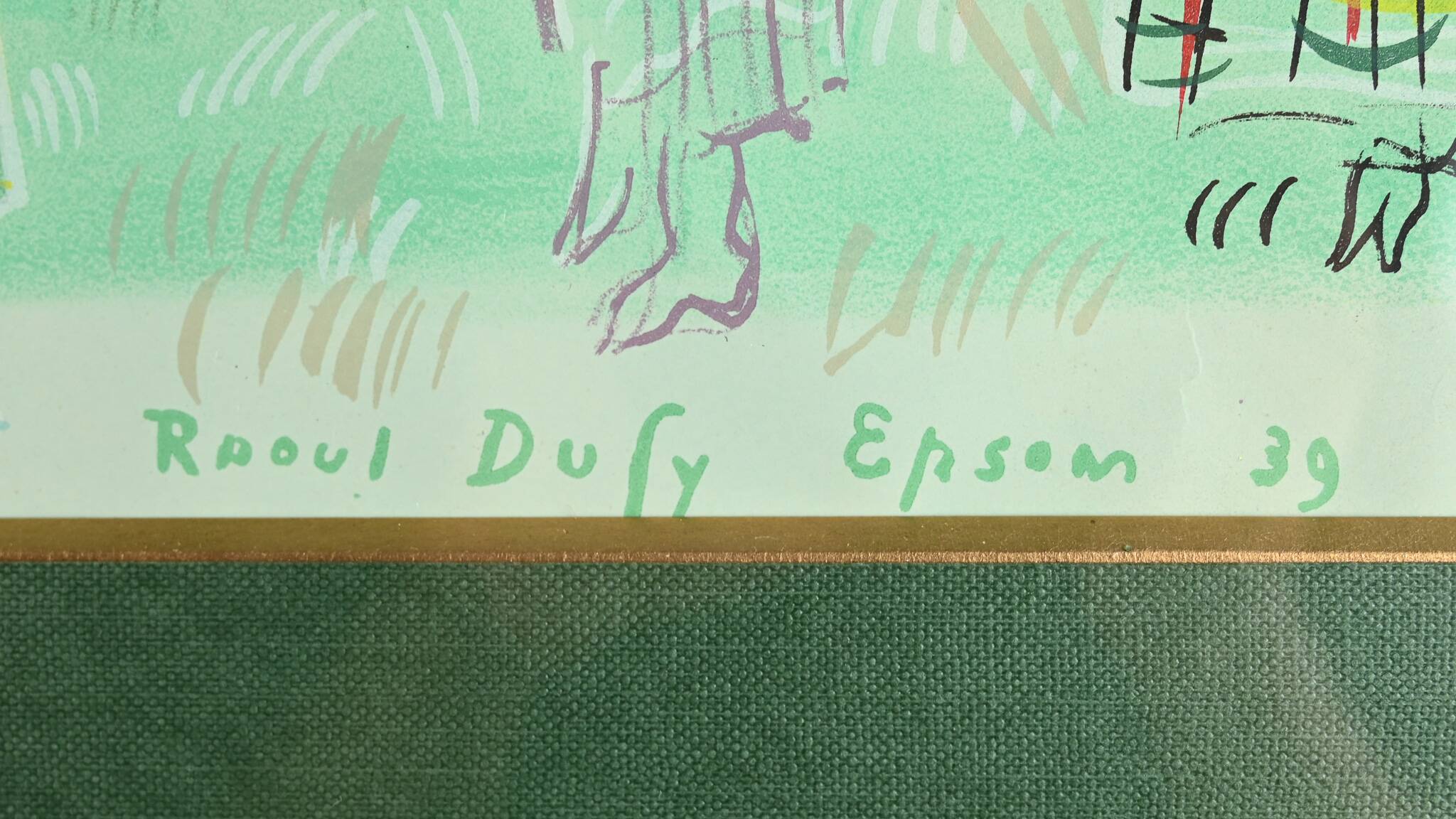 Charles Sorlier, Epsom 39 (after Raoul Dufy). Lithograph. c.1960.