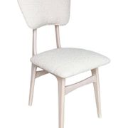 Mid-Century Butterfly Chair, White Boucle Fabric, White Oak, Europe, 1960