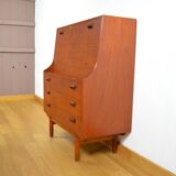 Danish Teak Secretary by Borge Mogensen Edition Soborg Mobler 1960