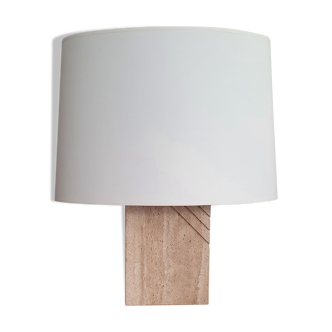 Vintage lamp in travertine