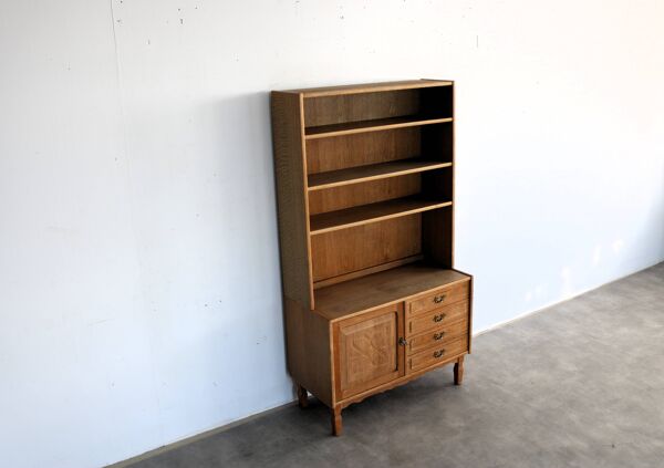 bibliothèque vintage   armoire   brutaliste   années 60   danois