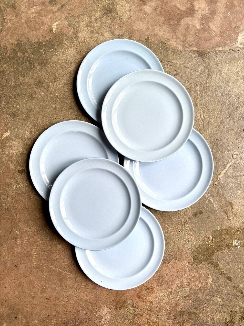 6 Villeroy & Boch blue earthenware dessert plates