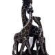 Sculpture africaine en pierre de 3 Girafes