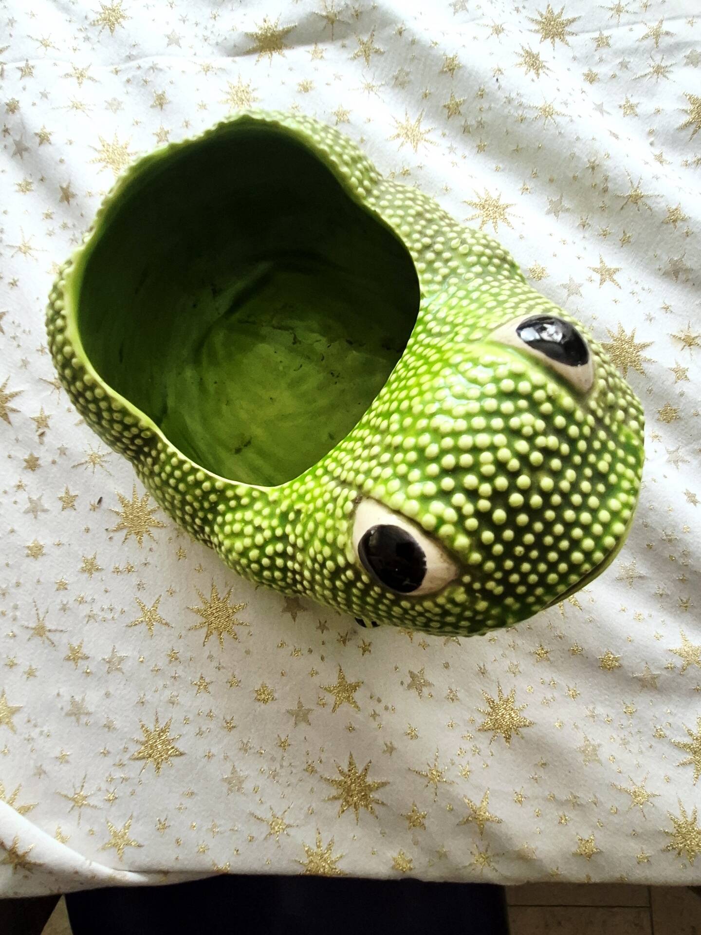 Vintage cache pot grenouille ceramique Jean Roger