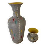 Duo of vintage Scheurich Keramik vases
