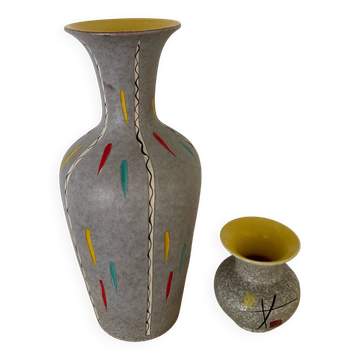 Duo de vases vintage Scheurich Keramik