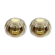 Pair of wall sconces in brass and amber glass or ceiling light by Limburg, Germany, 1960s.