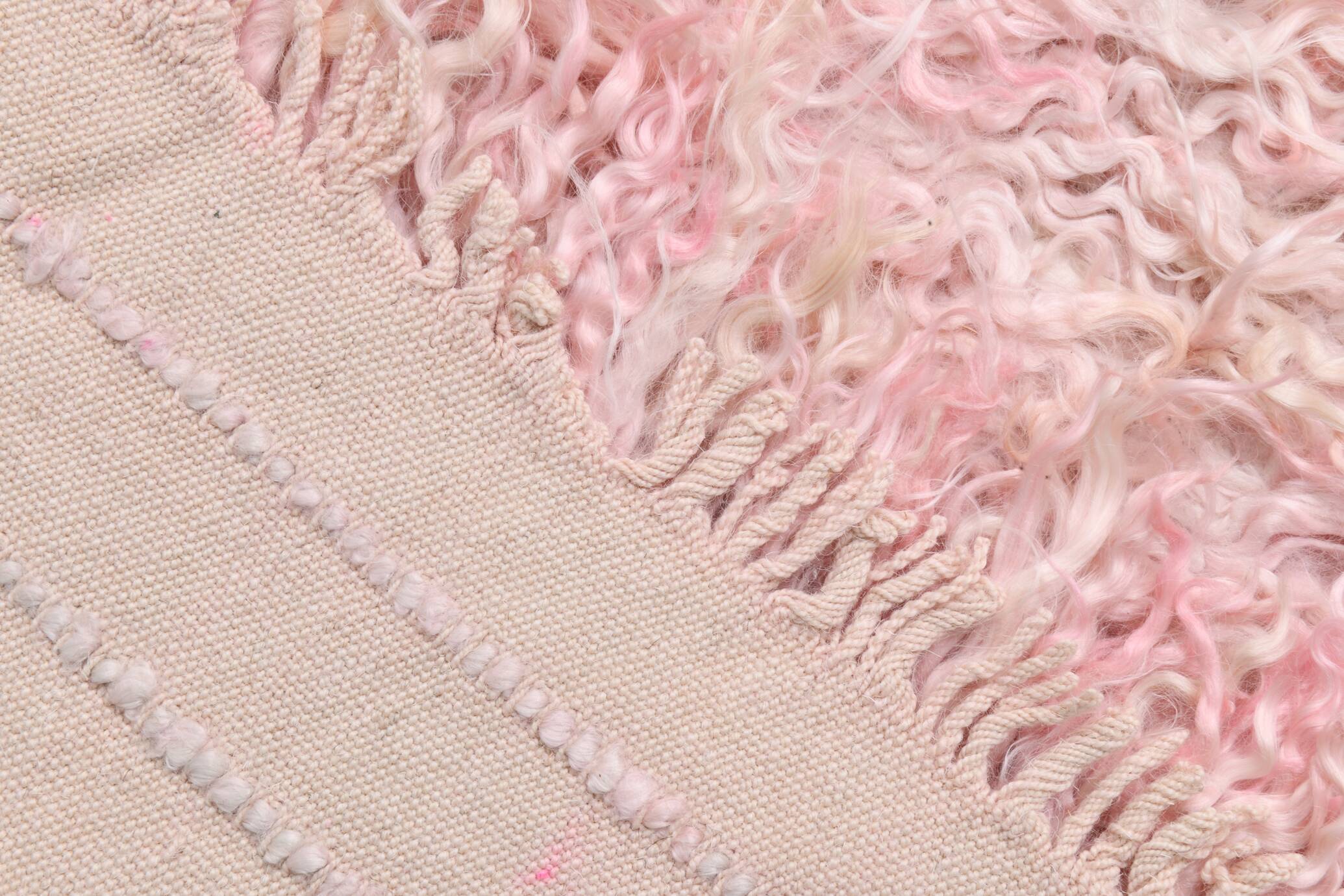 Tapis de couloir turc vintage rose pastel doux 3x10, 110x313 cm SK 70357