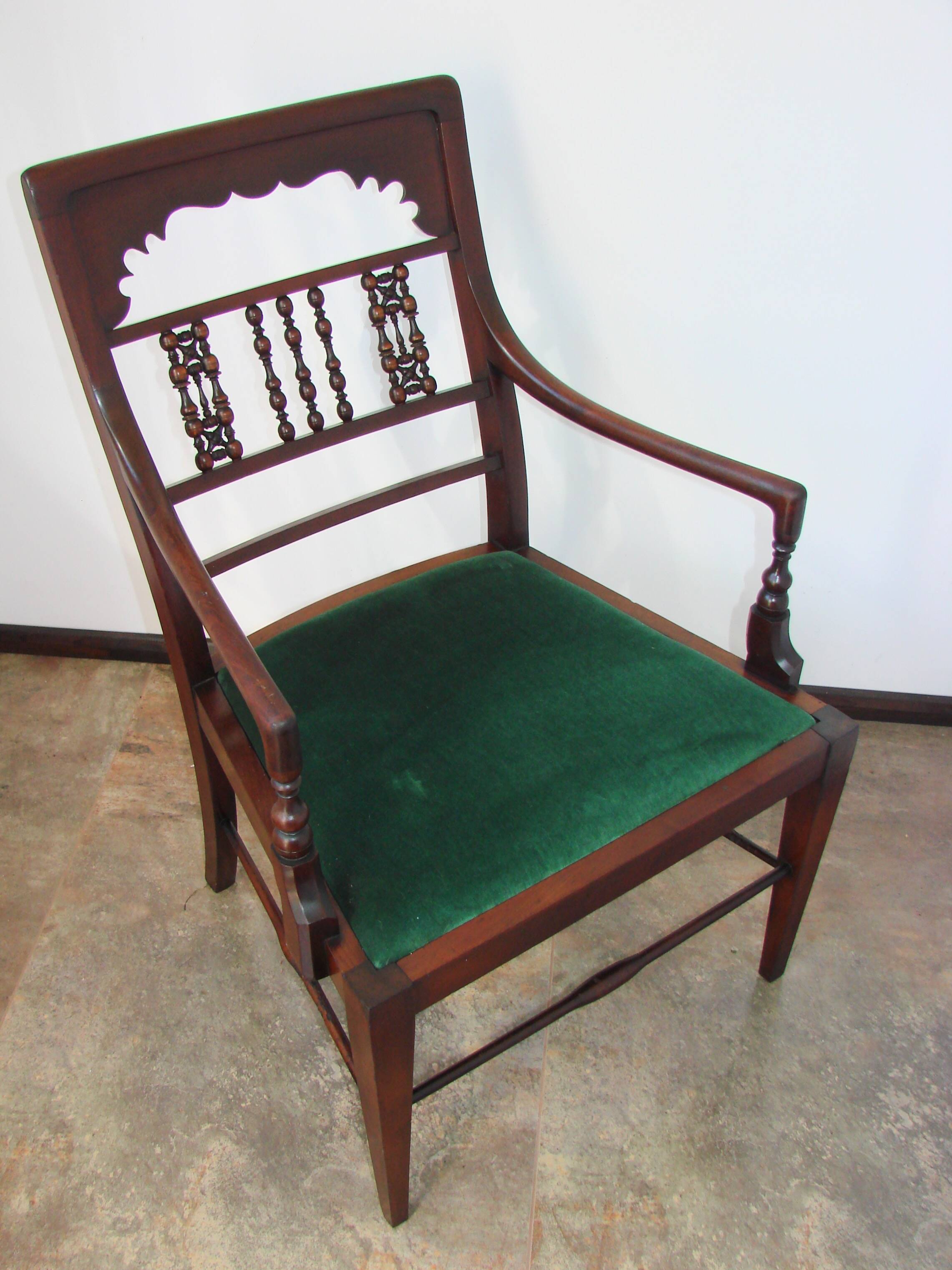 A mahogany armchair from the turn of the 19th and 20th centuries