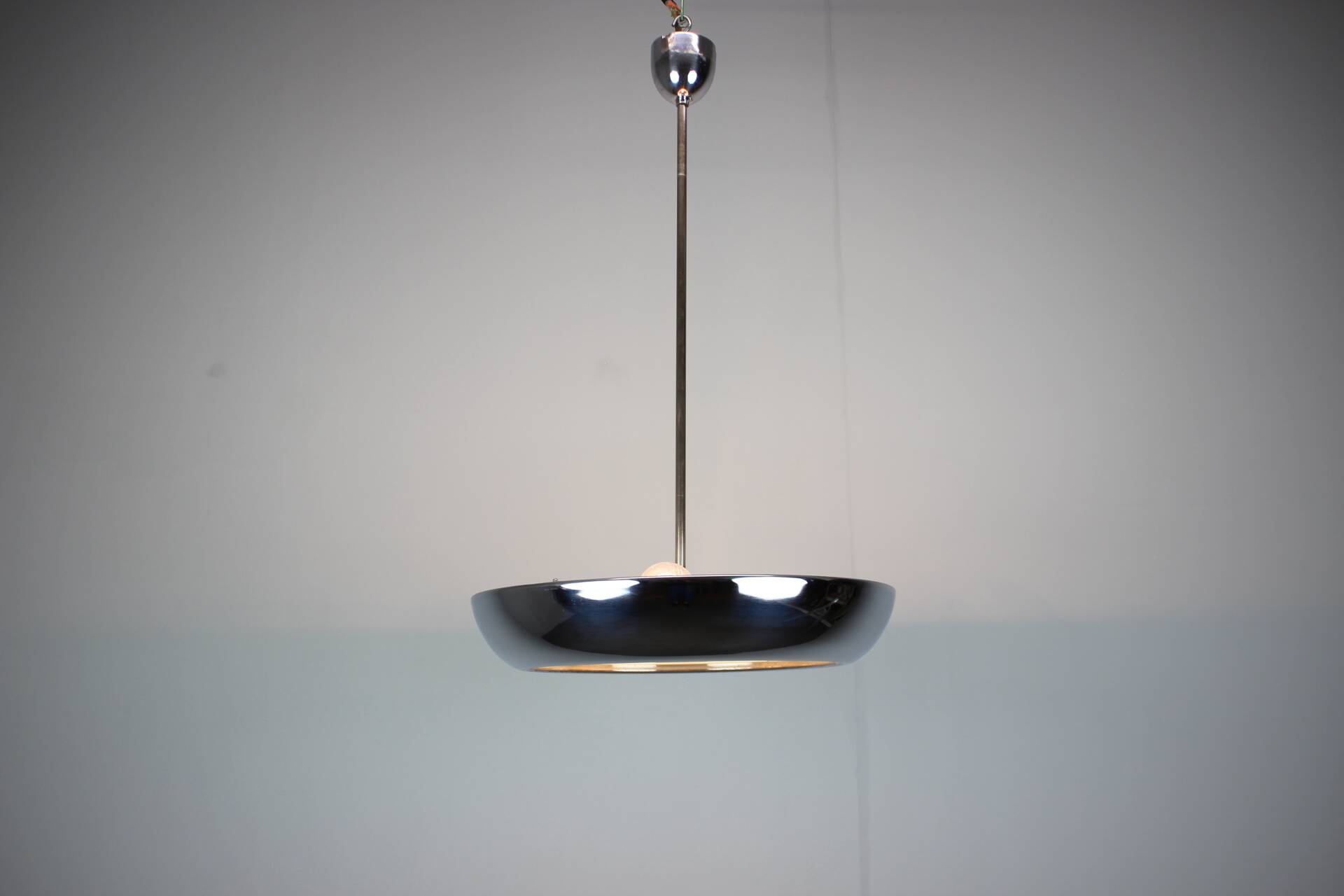 Suspended UFO lamp by Josef Hurka for Napako, Czechoslovakia, 1930s