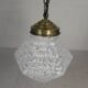 Art Deco pendant lamp with a hexagonal stepped glass shade, 1930s