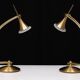 Holtkotter Brass Halogen Table lamps 1980s Germany