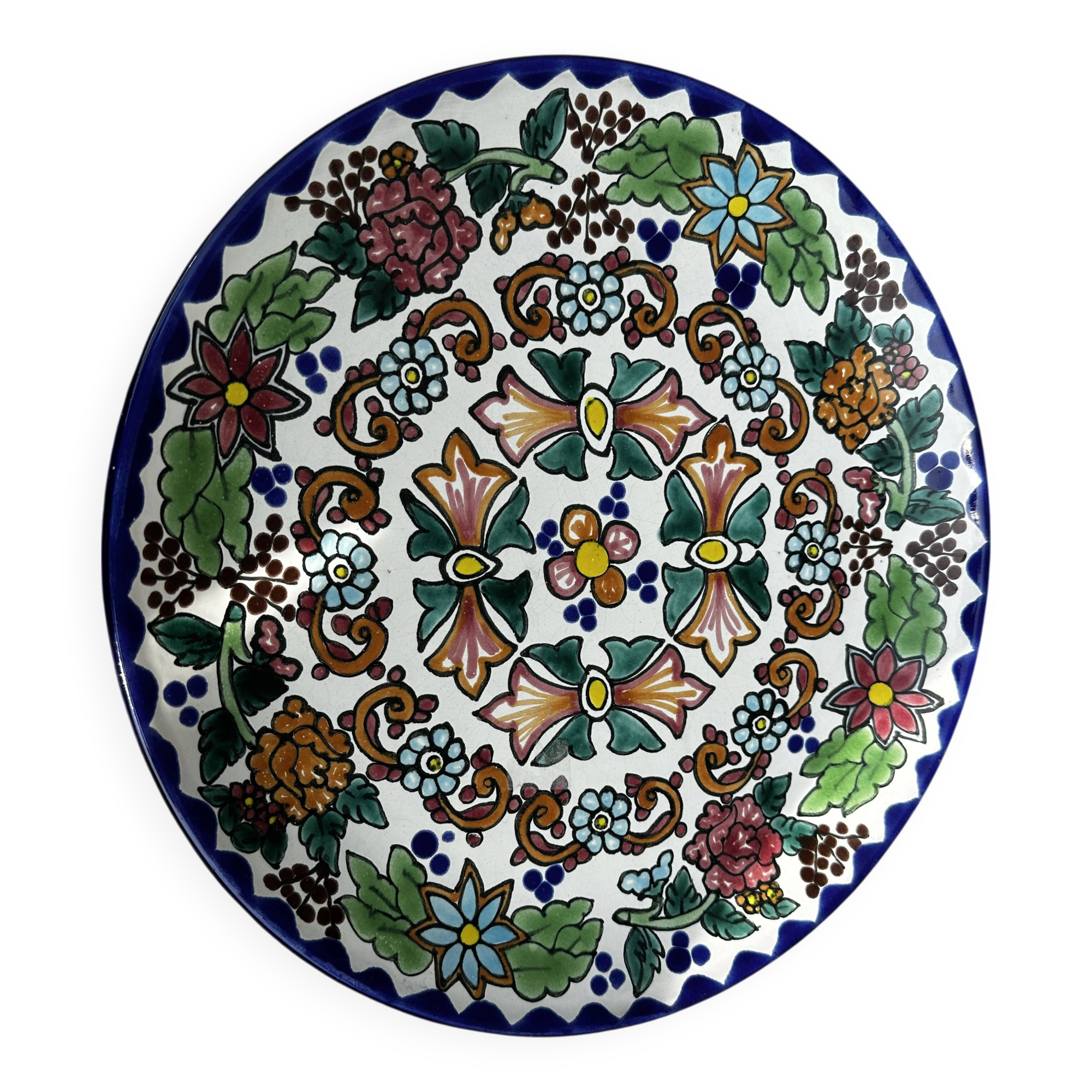 Talavera Dish - Vintage Mexican Ceramic - Diameter 29 cm