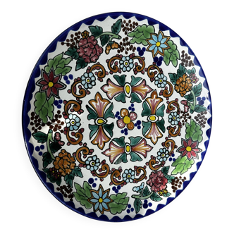 Plat Talavera - Céramique Mexicaine Vintage - Diamètre 29 cm