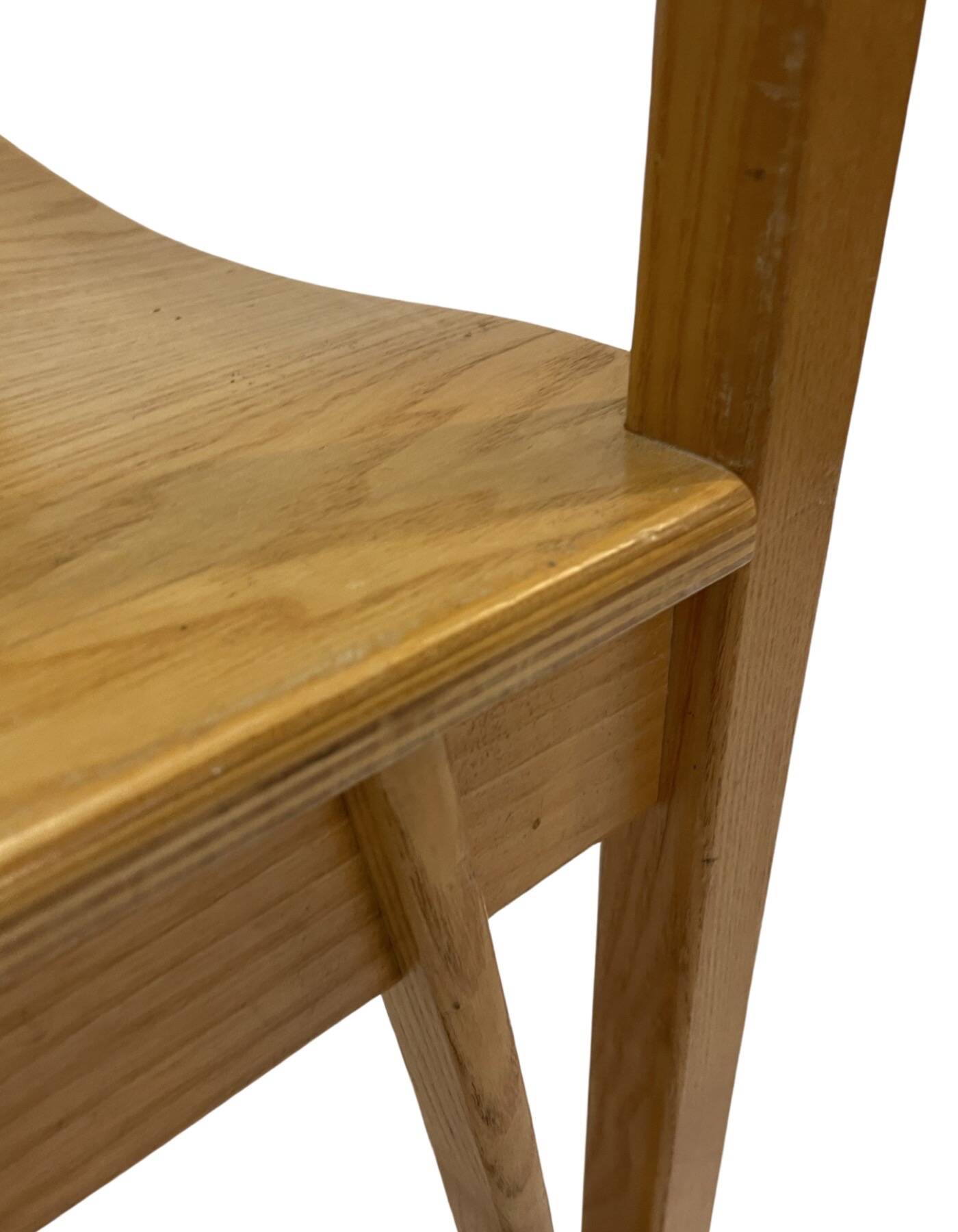 Vintage wooden chair 1980s minimalist design unique