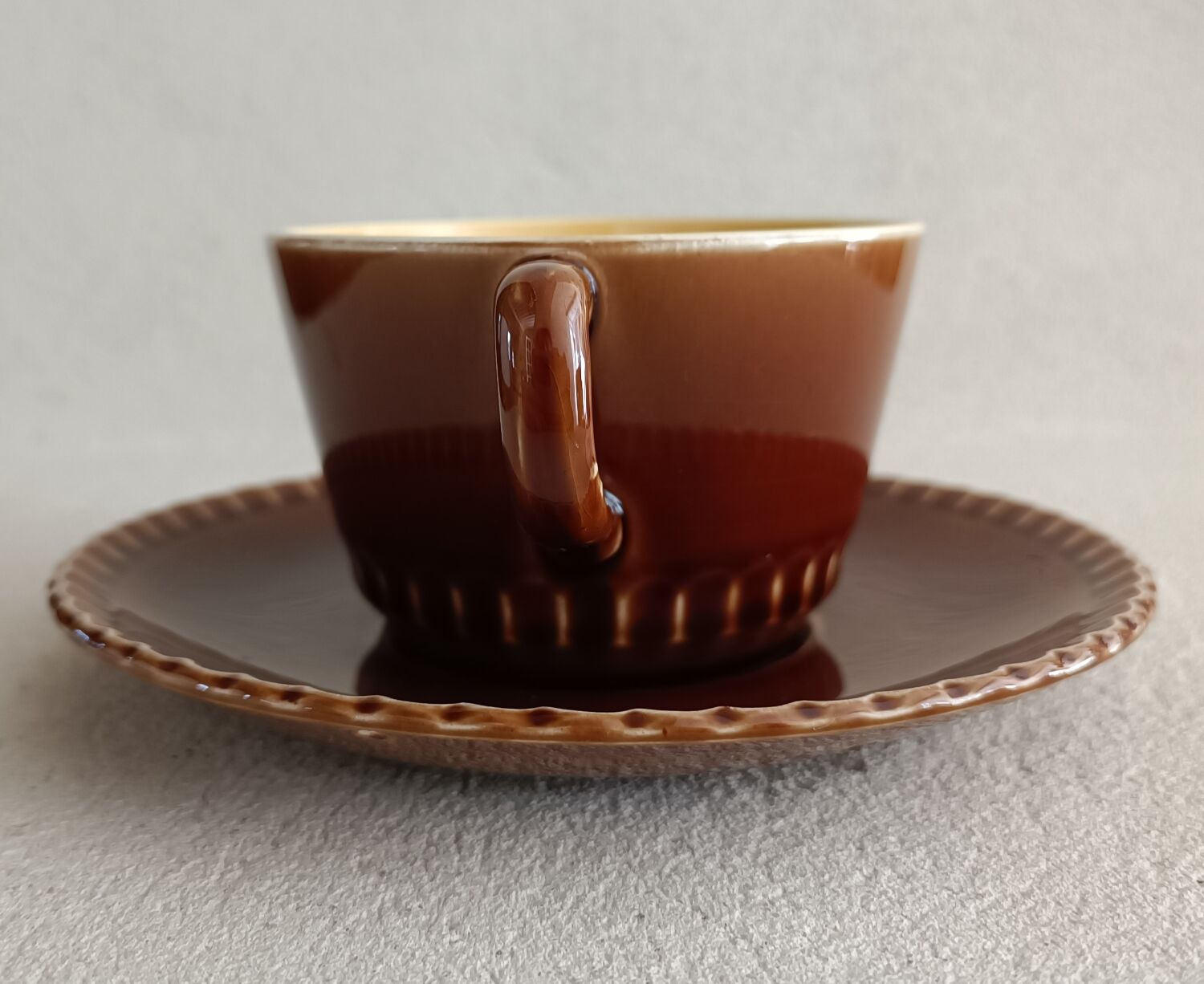 Cup and saucer Digoin Sarreguemines