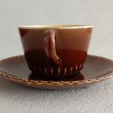 Cup and saucer Digoin Sarreguemines