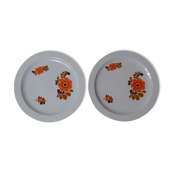Set de 2 plats de présentation porcelaine de Saxe vintage