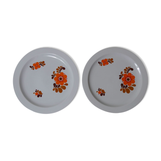 Set de 2 plats de présentation porcelaine de Saxe vintage