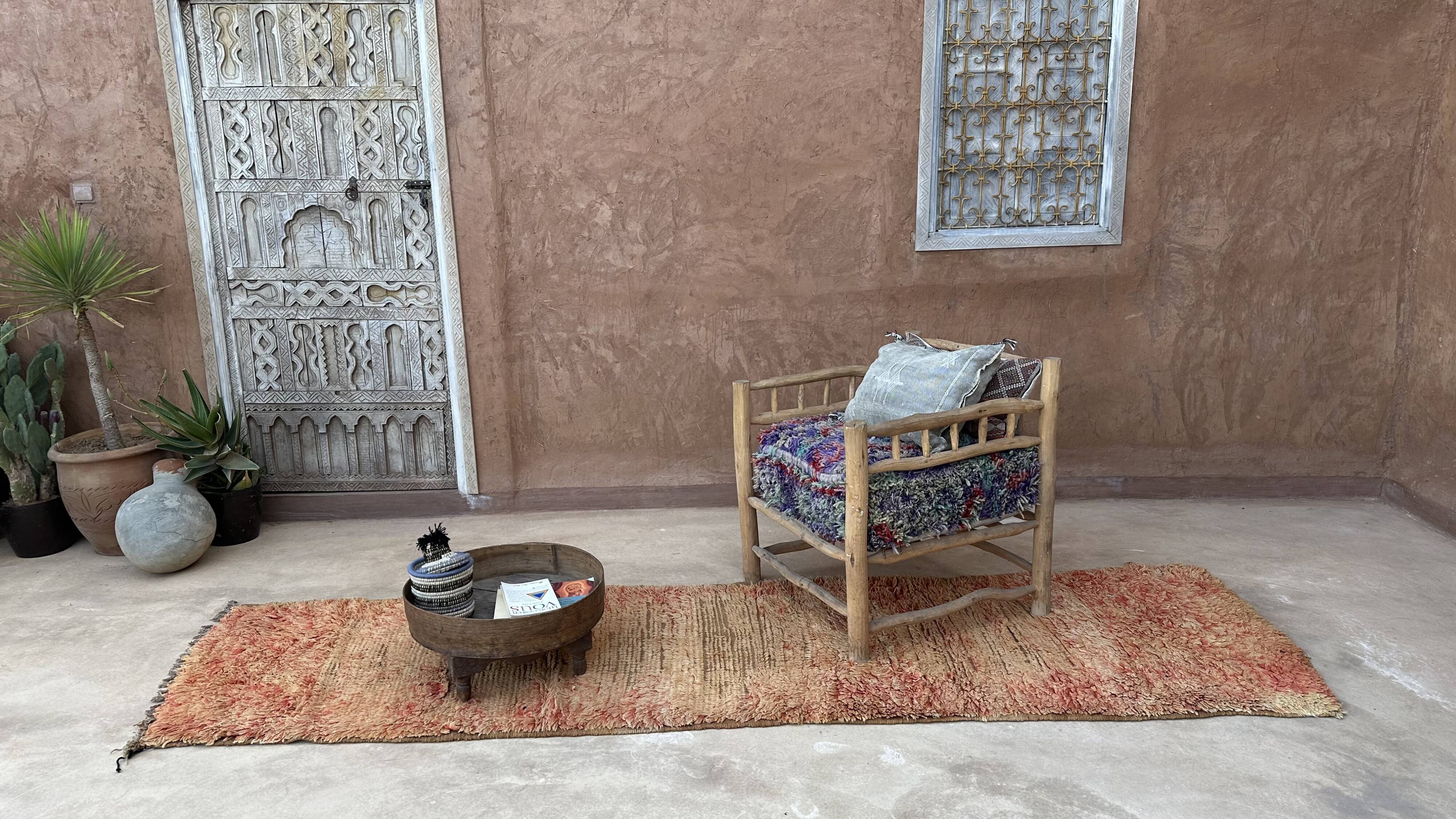 Moroccan rug Beni M'Guild orange - 85 x 320 cm