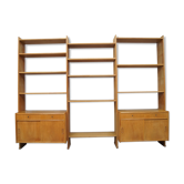 Unité murale modulaire en chêne scandinave années 1960