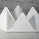 Fiberglass circa 1970. 6 tetrahedron-shaped elements. France.