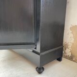 Napoleon 3 walnut window glass cabinet