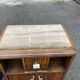 Pair of antique oak bedside tables - Art Deco style with tops