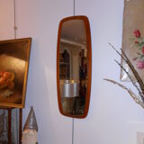 Mirror teak Scandinavian 30x76cm