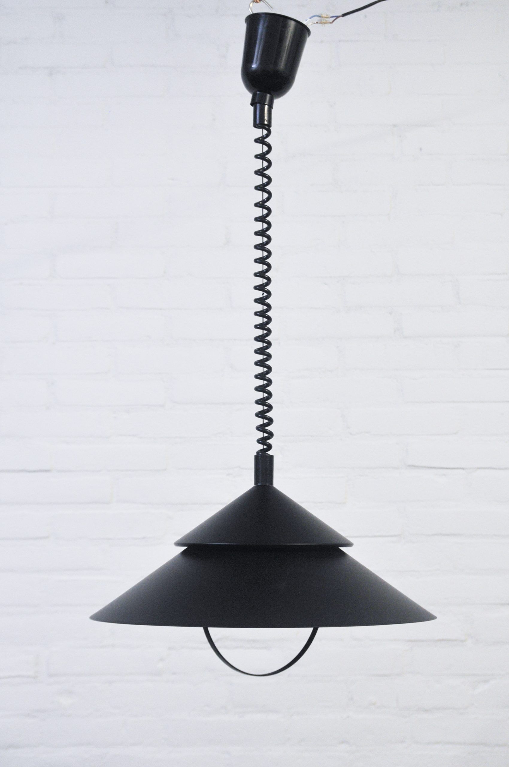 Black vintage pendant lamp from Denmark