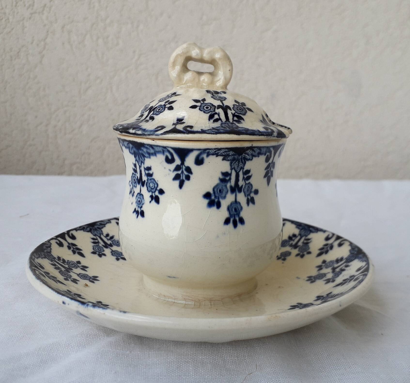 Gien ironstone mustard pot