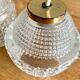 Pair of glass and vintage brass suspension