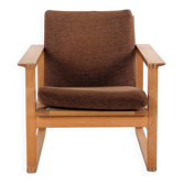 The Sled Chair - Model BM2256 - Oak - Brown cushions - Børge Mogensen - Fredericia Chair Factory