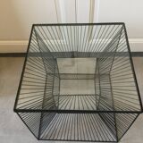 Cubic steel wire console table