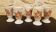 Lot de 5 mazagrans vintage art floral