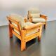 Pair of pine armchairs from the 1970s