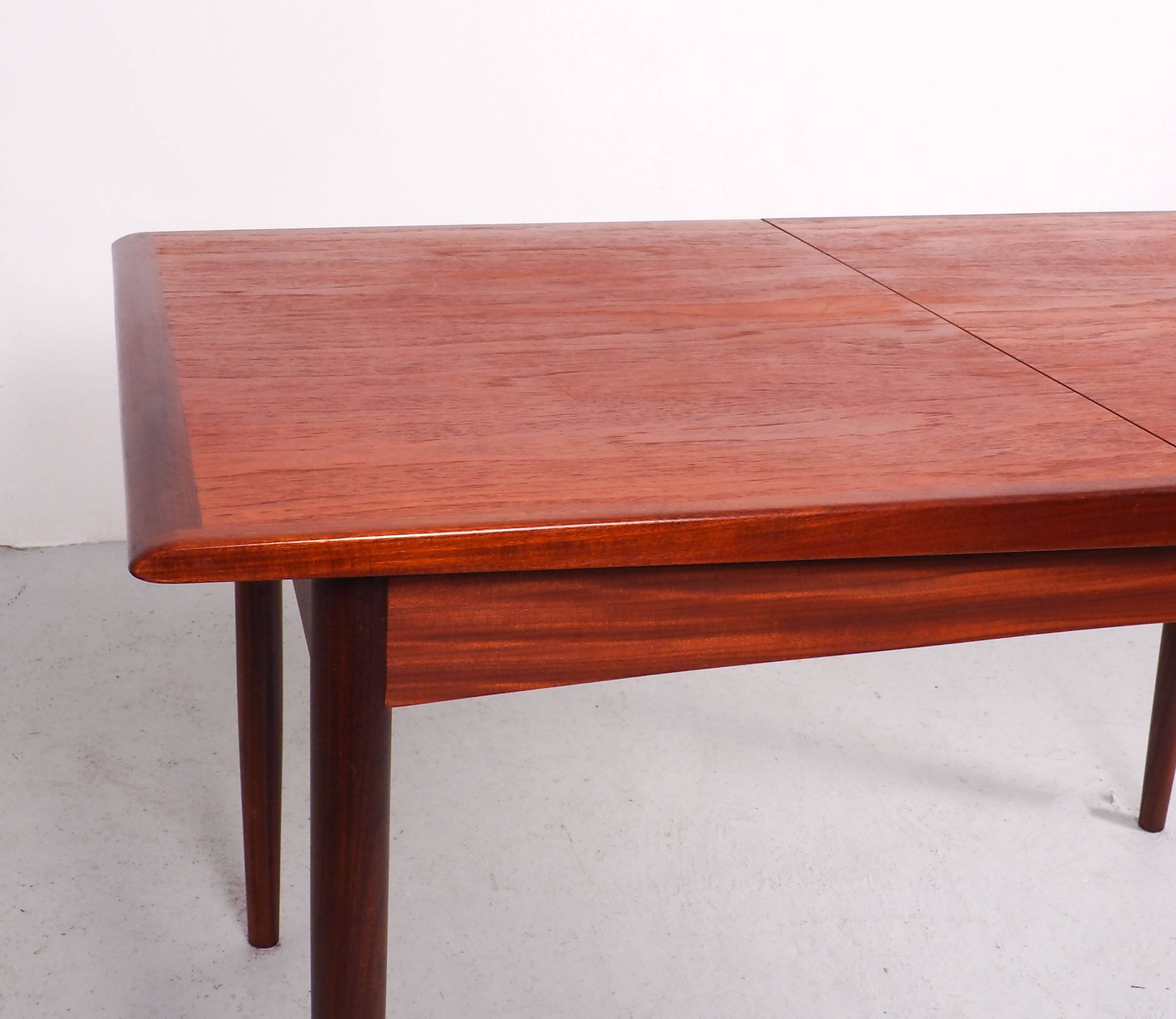 Vintage Teak Extendable Dining Table, 1960s