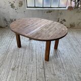 1950s round pine table with extensions